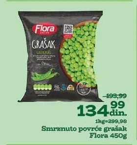 Smrznuto povrće grašak Flora 450g