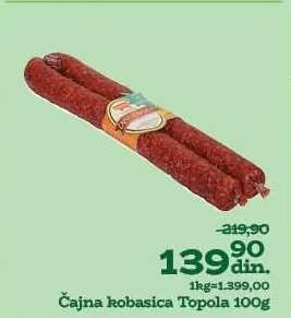 Cajna kobasica Topola 100g