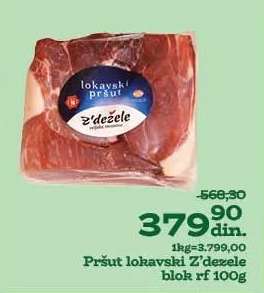 Pršut lokavski Z'dezele blok rf 100g