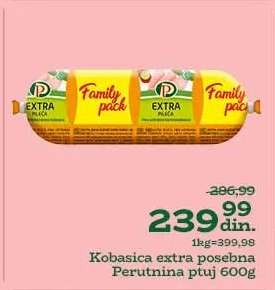 Kobasica extra posebna Perutnina ptuj 600g