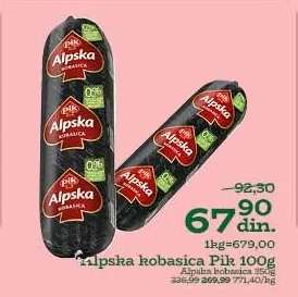 Alpska kobasica Pik 100g