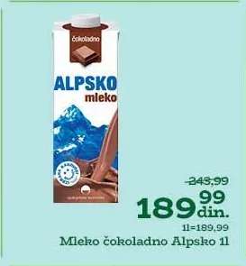 Mleko čokoladno Alpsko 1l