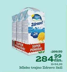 Mleko trajno Zdravo 3x1l