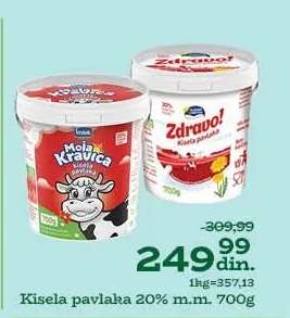 Kisela pavlaka 20% m.m. 700g