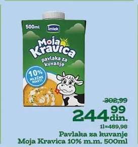 Pavlaka za kuvanje Moja Kravica 10% m.m. 500ml