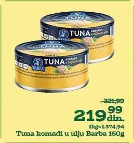 Tuna komadi u ulju Barba 160g