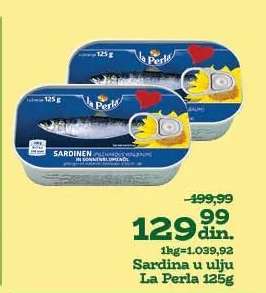 Sardina u ulju La Perla 125g