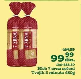 Hleb 7 zrna sečeni