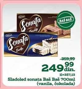 Sladoled sonata Baš Baš 700ml