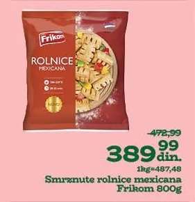 Smrznute rolnice mexicana Frikom 800g