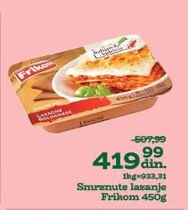 Smrznute lazanje Frikom 450g