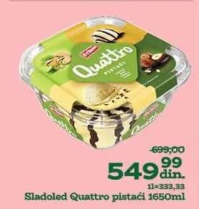 Sladoled Quattro pistaći 1650ml