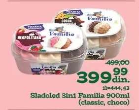Sladoled 3in1 Familia 900ml