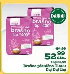 Brašno pšenično T-400 Daj Daj 1kg