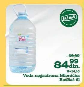 Voda negazirana Mionička BašBaš 6l