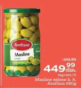Masline zelene b. k. Amfissa 680g