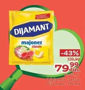 Majonez Classic Dijamant 190ml
