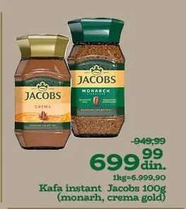 Kafa instant Jacobs 100g (monarh, crema gold)