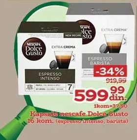 Kapsule nescafe Dolce Gusto 16 kom. (espresso intenso, barista)