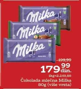 Čokolada mlečna Milka