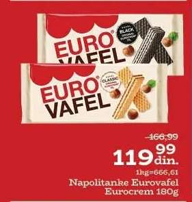 Napolitanke Eurovafel Eurocrem 180g