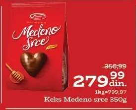 Keks Medeno srce 350g