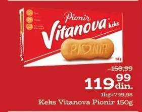 Keks Vitanova Pionir 150g