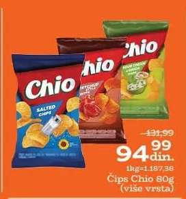 Čips Chio 80g