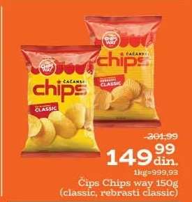 Čips Chips way 150g