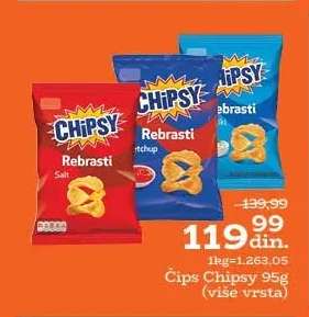 Čips Chipsy 95g