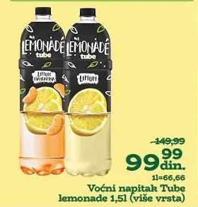 Voćni napitak Tube lemonade 1,5l (više vrsta)