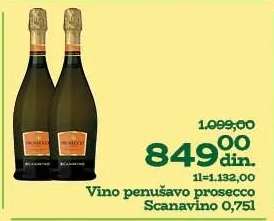 Vino penušavo Prosecco Scanavino 0,75l