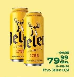 Pivo Jelen 0,5l