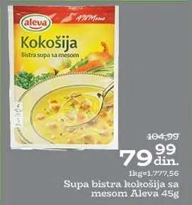 Supa bistra kokošija sa mesom Aleva 45g