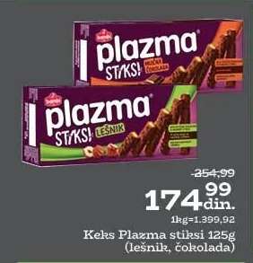 Keks Plazma Stiksi, 125g