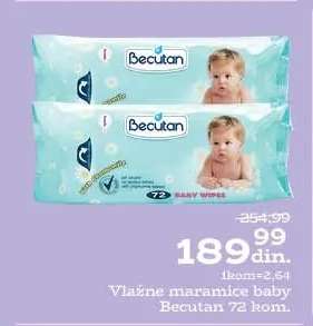 Vlažne maramice baby Becutan 72 kom.