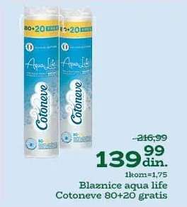 Blaznice aqua life Cotoneve 80+20 gratis