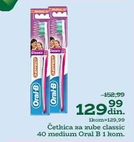 Četkica za zube classic 40 medium Oral B 1 kom.