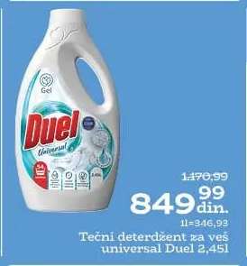 Tečni deterdžent za veš universal Duel 2,45l