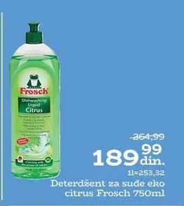 Deterdžent za sude eko citrus Frosch 750ml