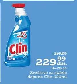 Sredstvo za staklo dopuna Clin 500ml