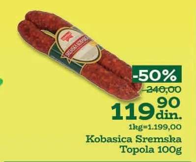 Kobasica sremska Topola 100g