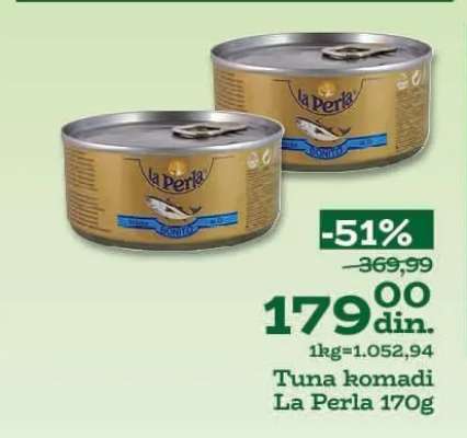 Tuna komadi La Perla 170g