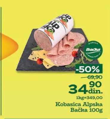 Kobasica Alpska Bačka 100g