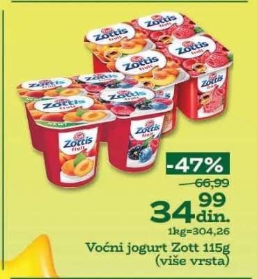 Voćni jogurt Zott 115g