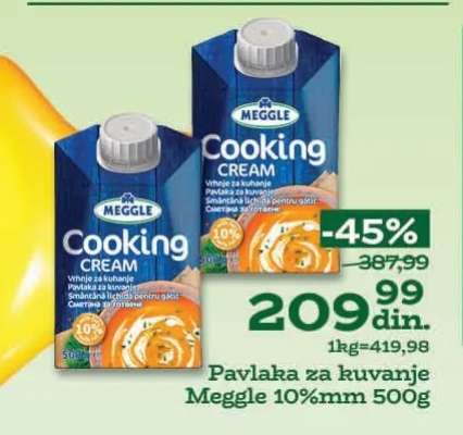 Pavlaka za kuvanje Meggle 10%mm 500g