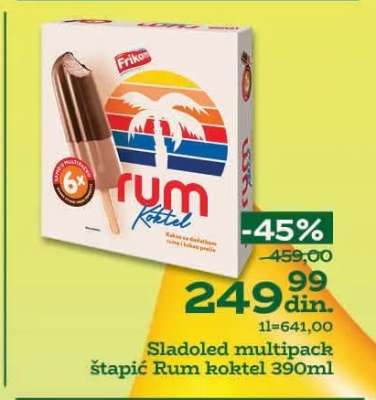 Sladoled multipack štapić Rum koktel 390ml