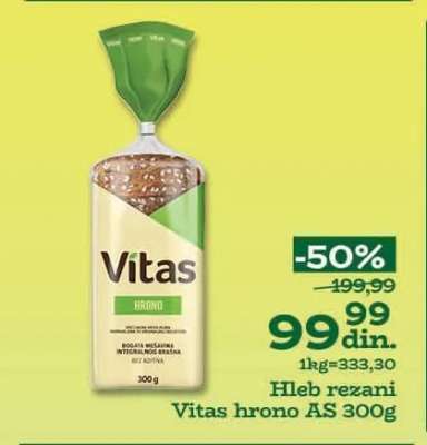 Hleb rezani Vitas hrono AS 300g