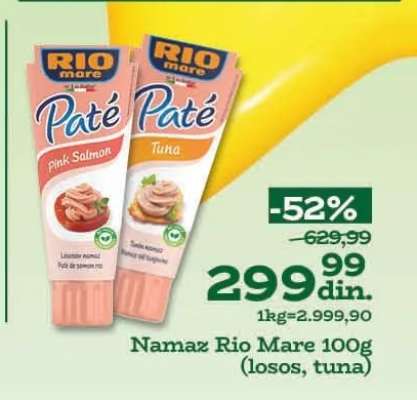 Namaz Rio Mare 100g (losos, tuna)
