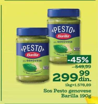Sos Pesto Genovese Barilla 190g